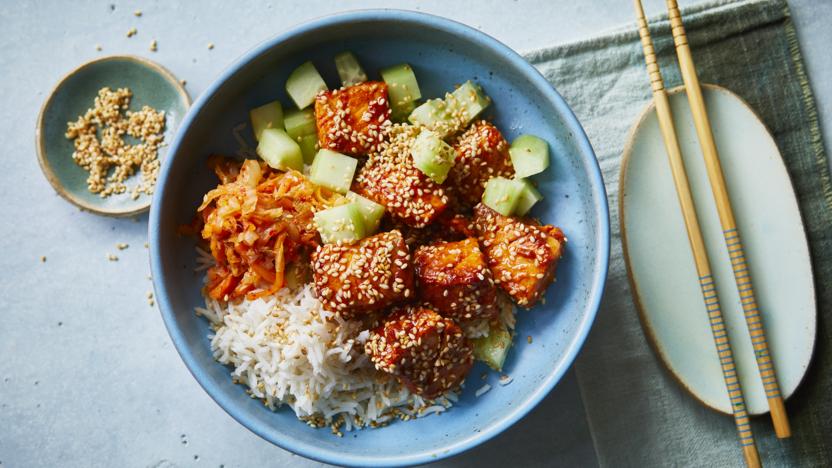 Delicious and healthy food bowl for balanced diet